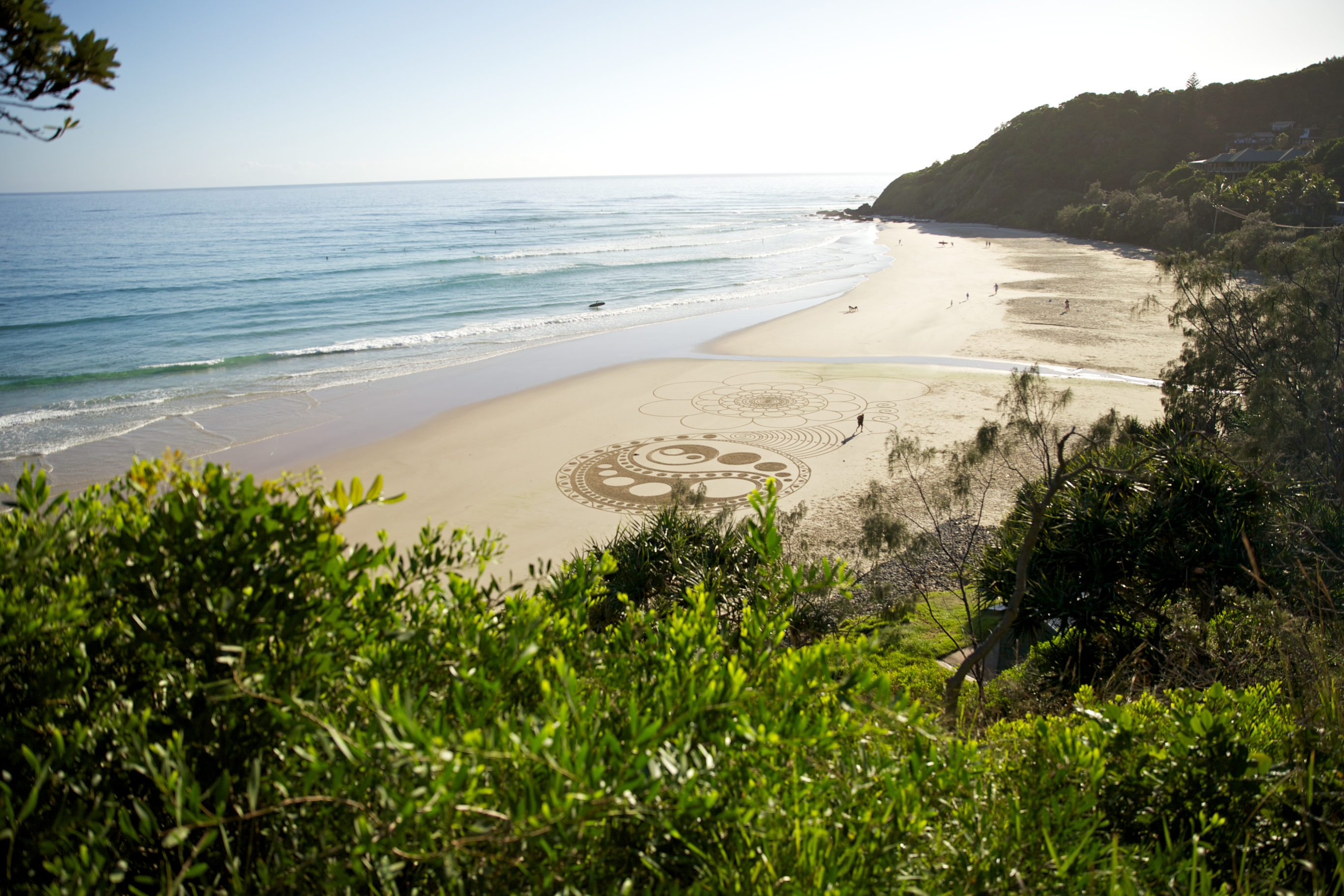 Sand art Byron Bay