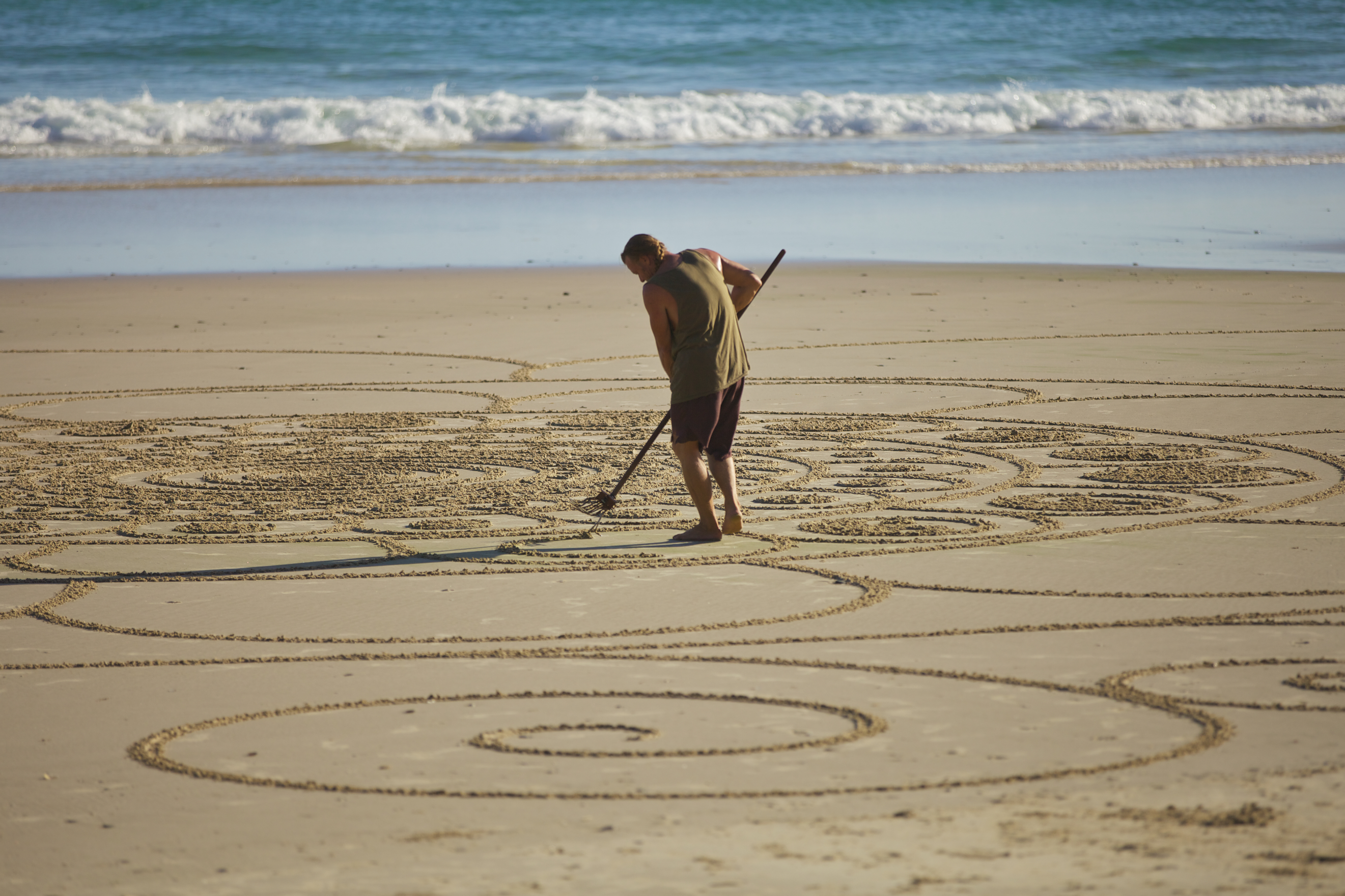 Sand art Byron Bay