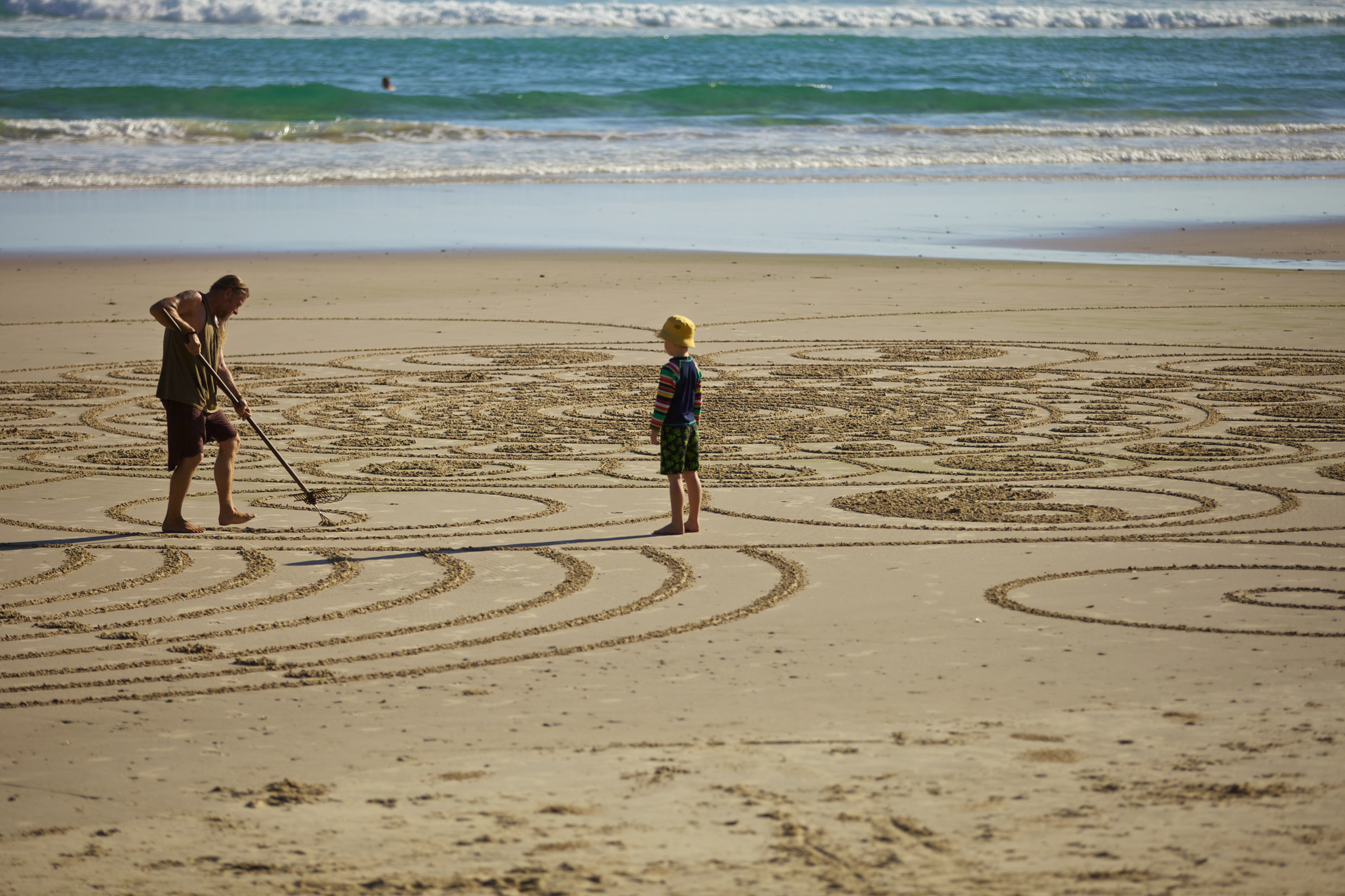 Sand art Byron Bay