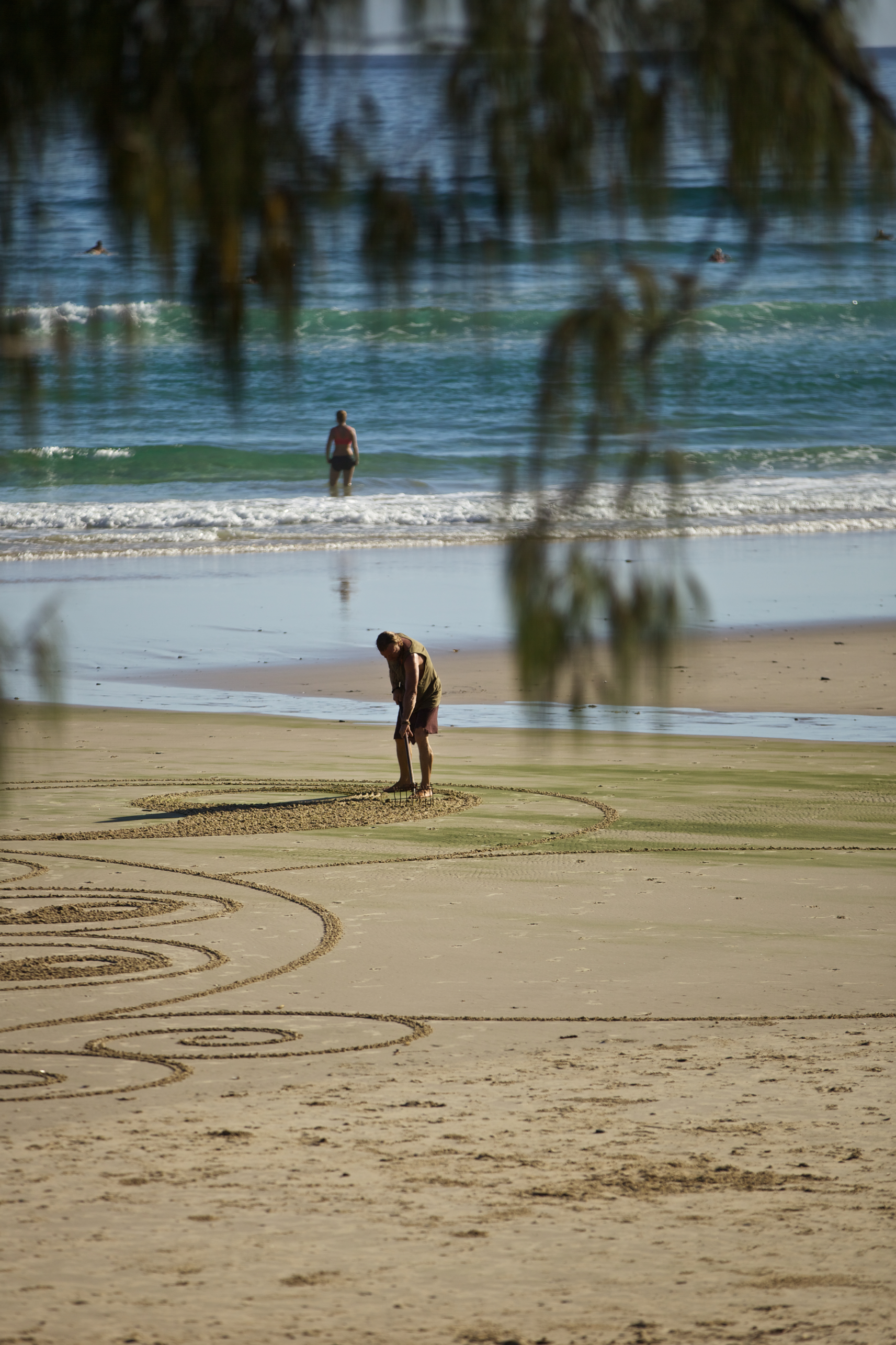 Sand art Byron Bay